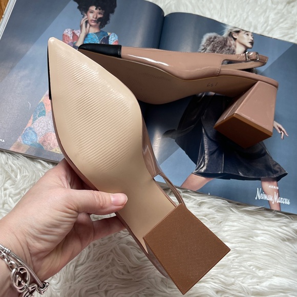 NEW Steve Madden 
Becka Nude and Black Slingback Heels - Picture 7 of 8